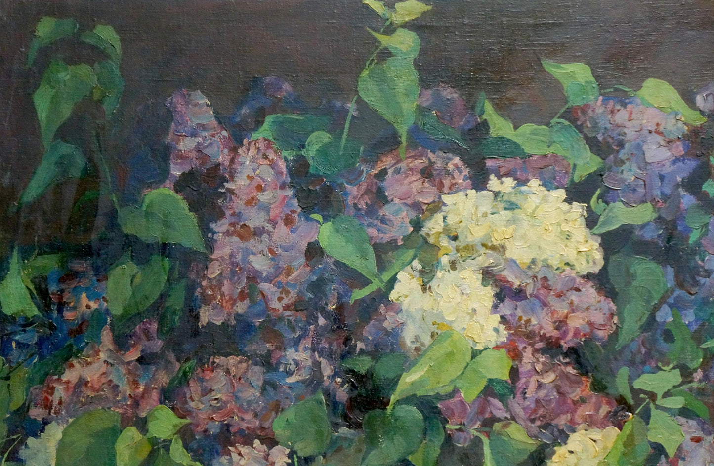 Oil painting Two bouquets of lilacs Alexander Kerzhner