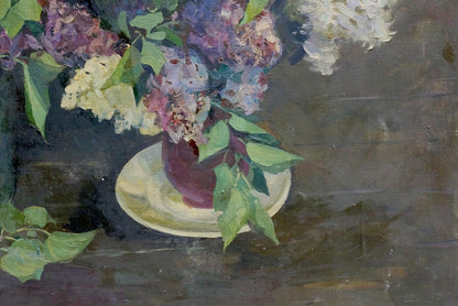 Oil painting Two bouquets of lilacs Alexander Kerzhner