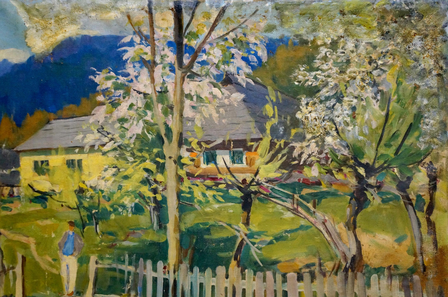 Oil painting Landscape of the village Kontratovich Ernest Rudolfovich