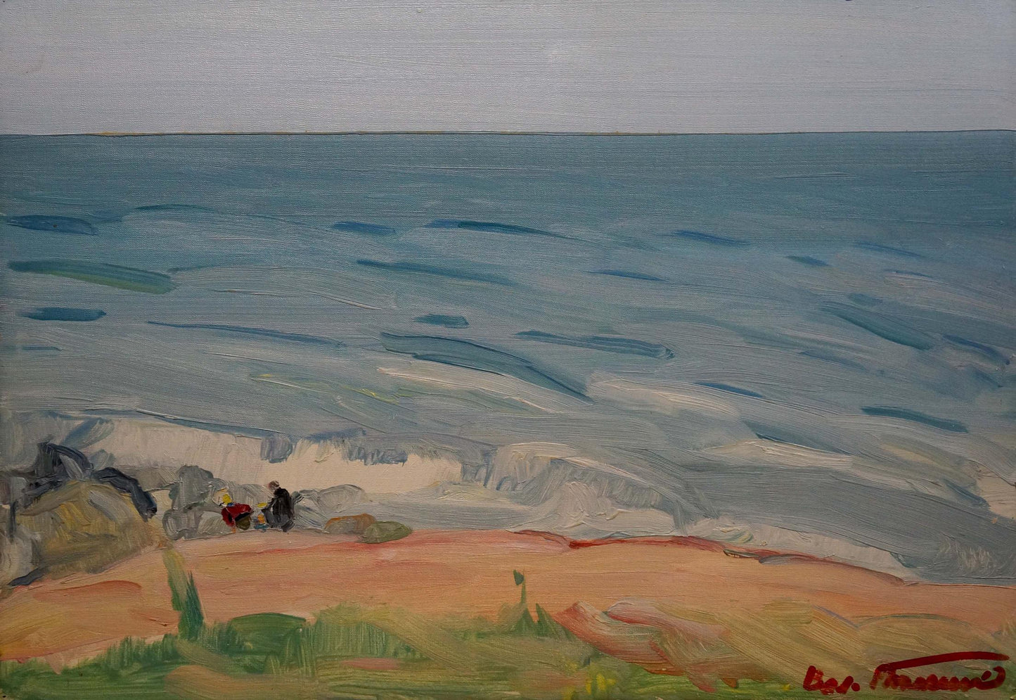 Oil painting Sea shore Tkachenko Valentin Yakovlevich