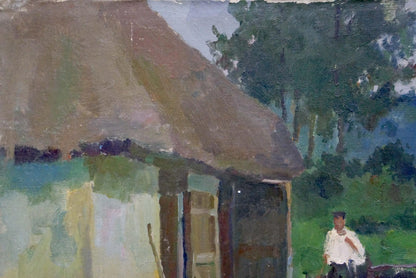 Oil painting Native home Gantman Moisei Faybovich