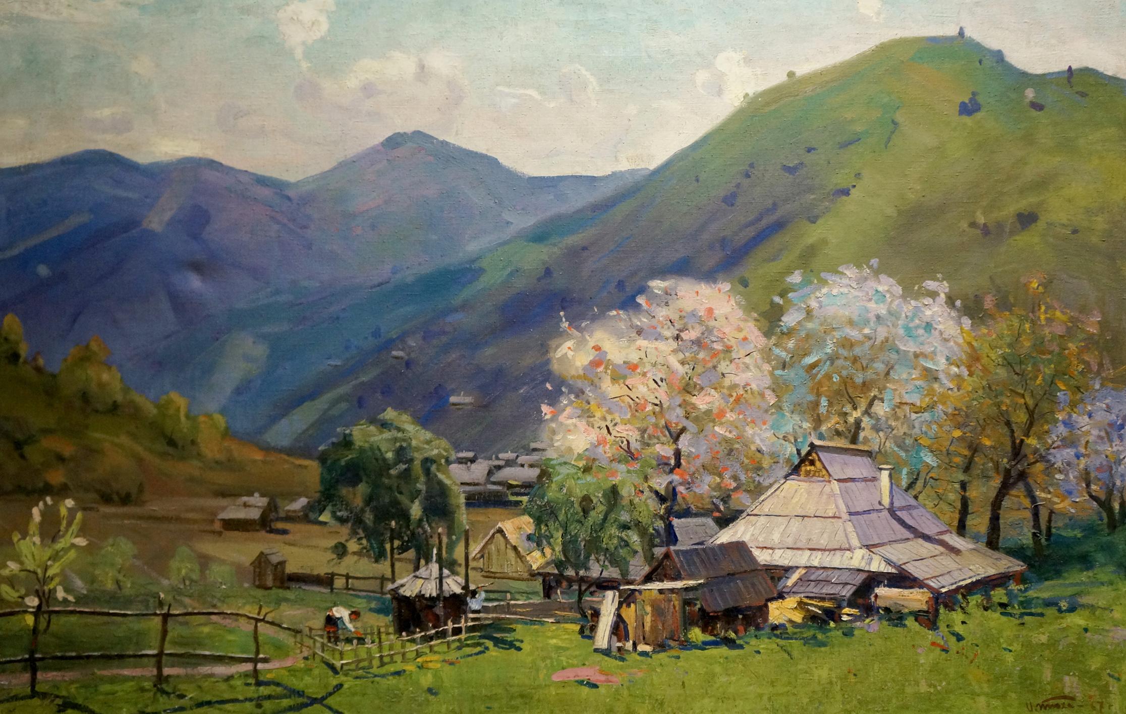 Oil painting Hut in the mountains Tyukha Ivan Andreevich