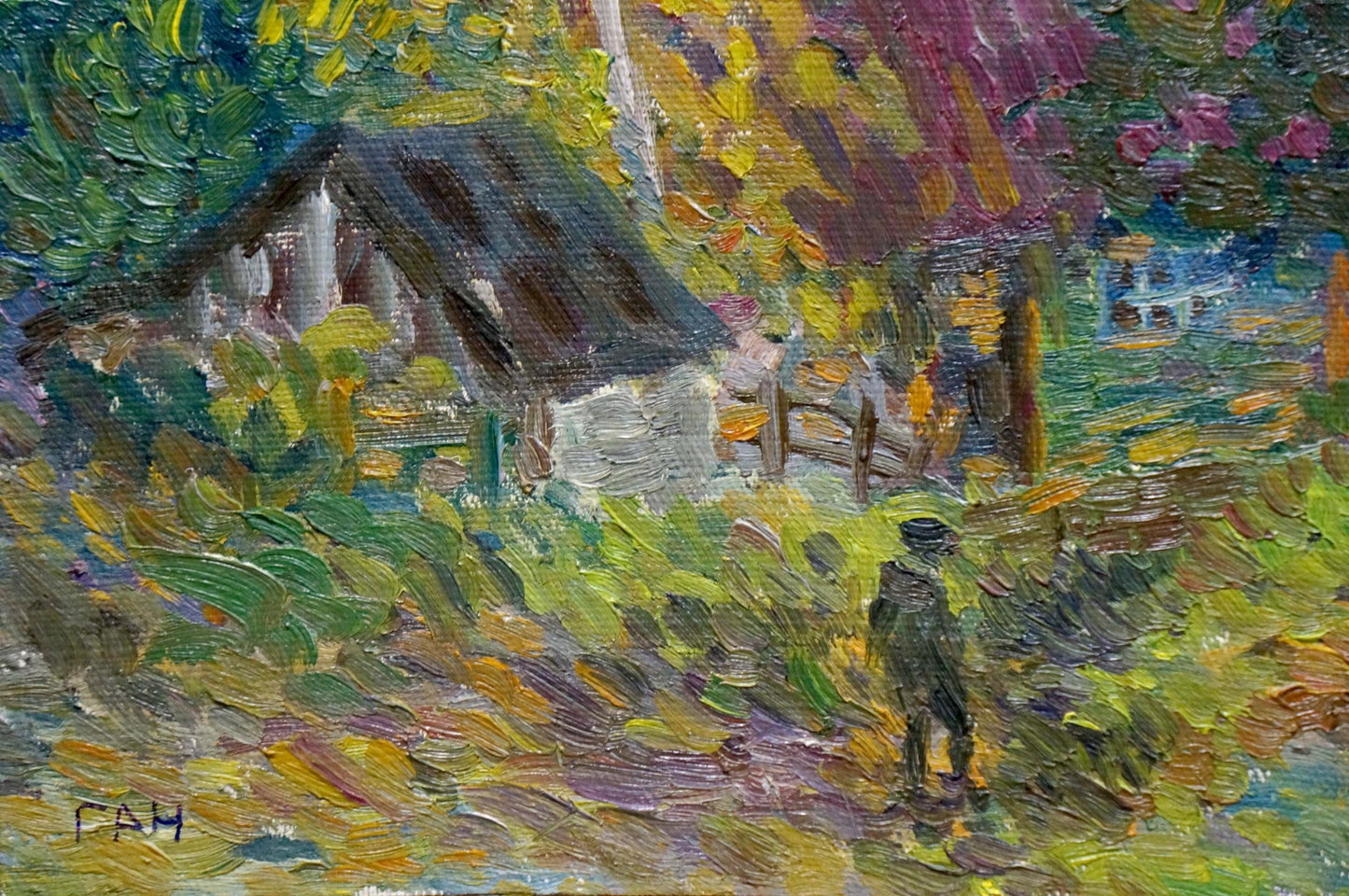 Oil painting Forest landscape Gan Nina Sergeevna
