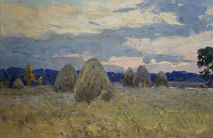 Oil painting Evening landscape Tyukha Ivan Andreevich