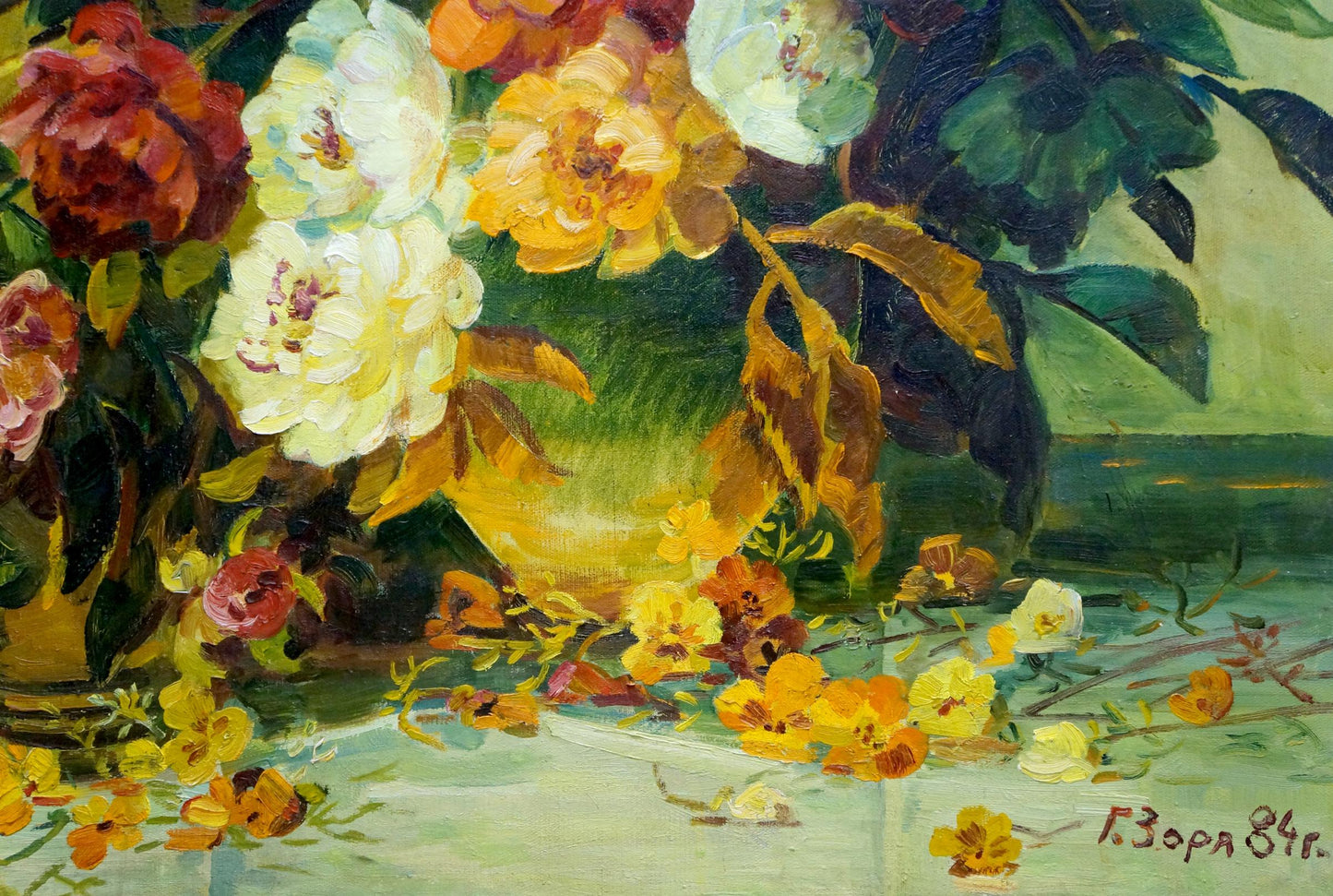 Oil painting Flowers Zorya Galina Denisovna