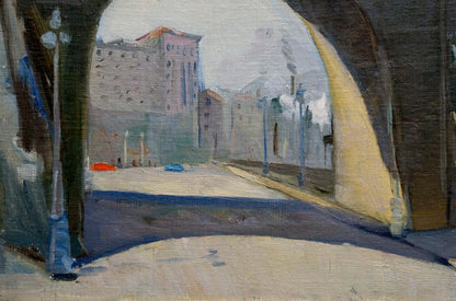 Elena Alexandrovna Kerimova's oil painting "New Bridge"