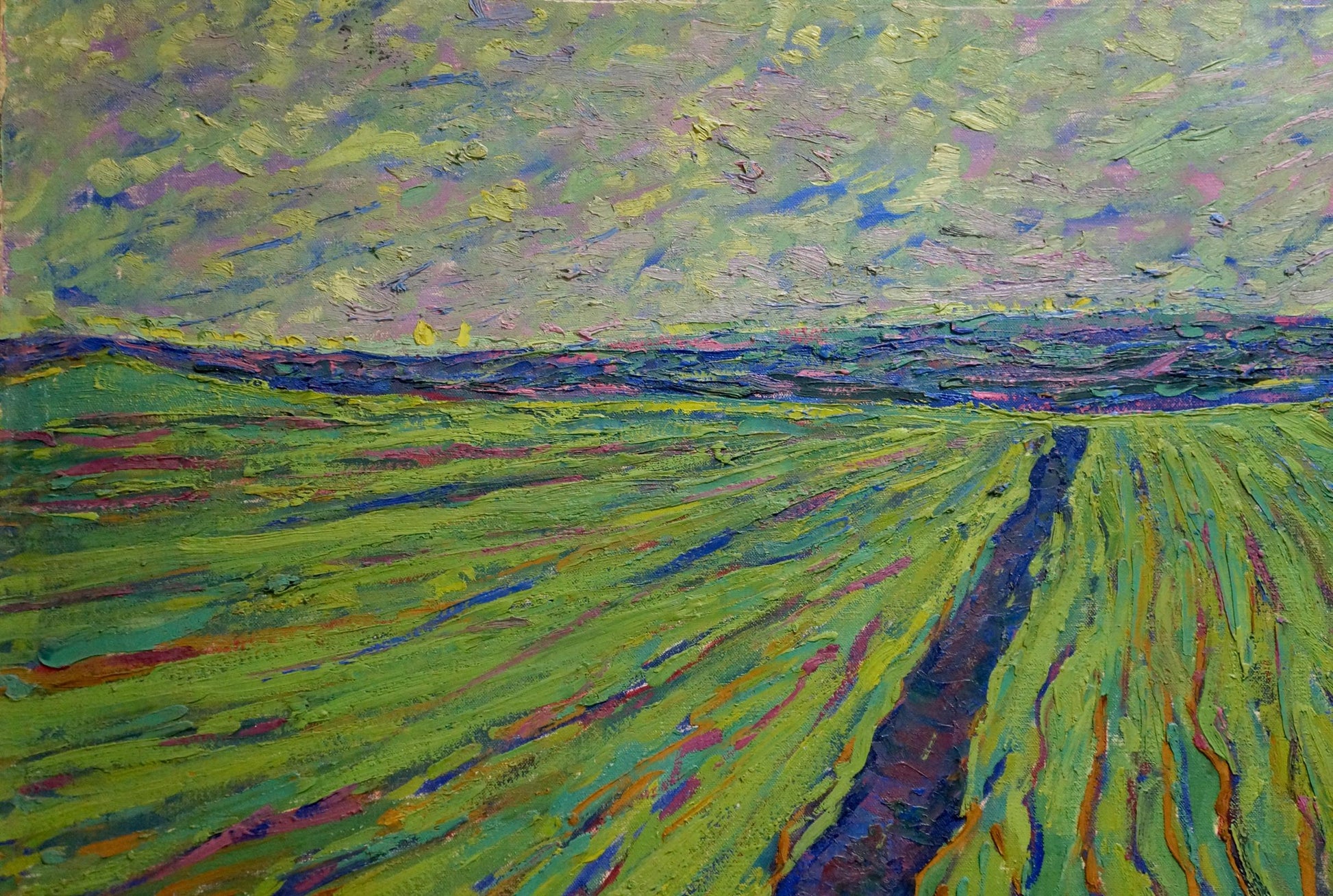 Oil painting depicting "Fields" by Dmitry Andreevich Chvala