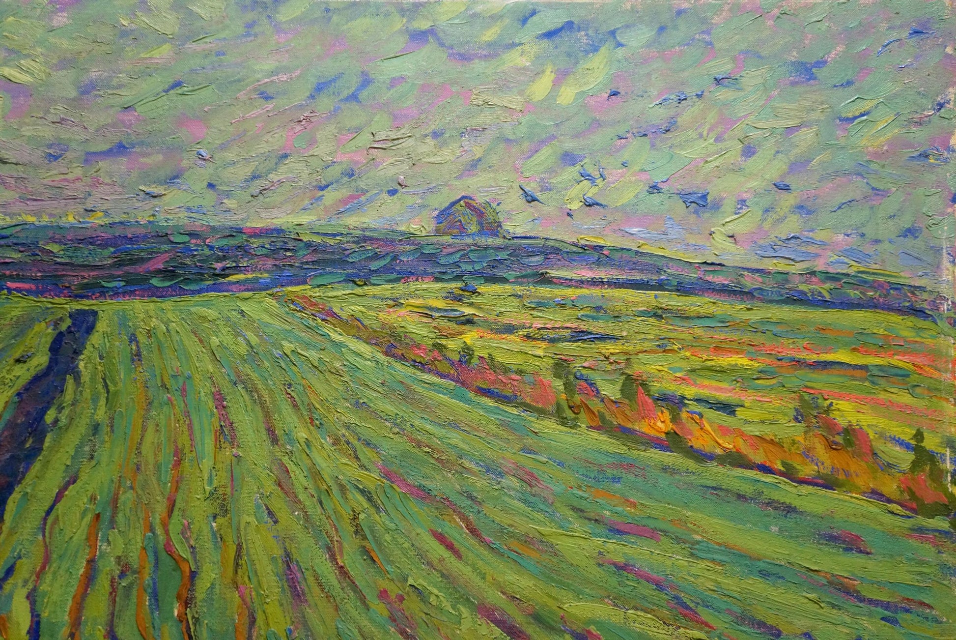 Dmitry Andreevich Chvala's oil painting capturing "Fields"
