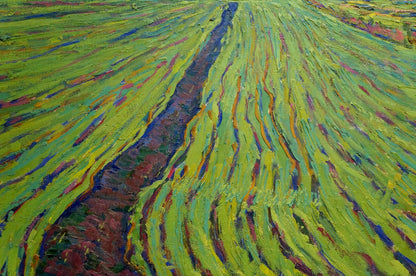 Oil artwork featuring "Fields" by Dmitry Andreevich Chvala