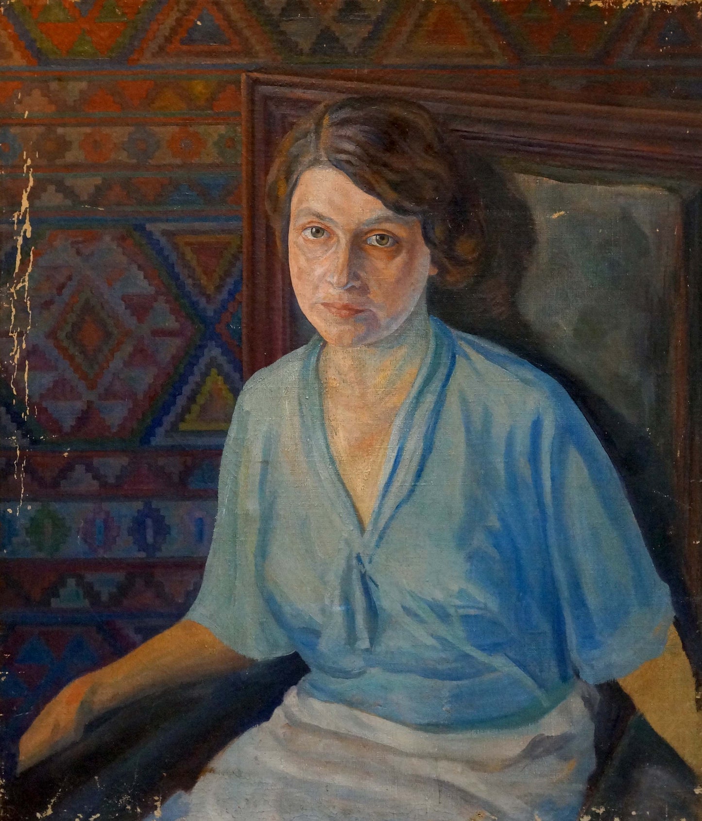 Oil painting Mother's portrait Eremin Boris Alexandrovich