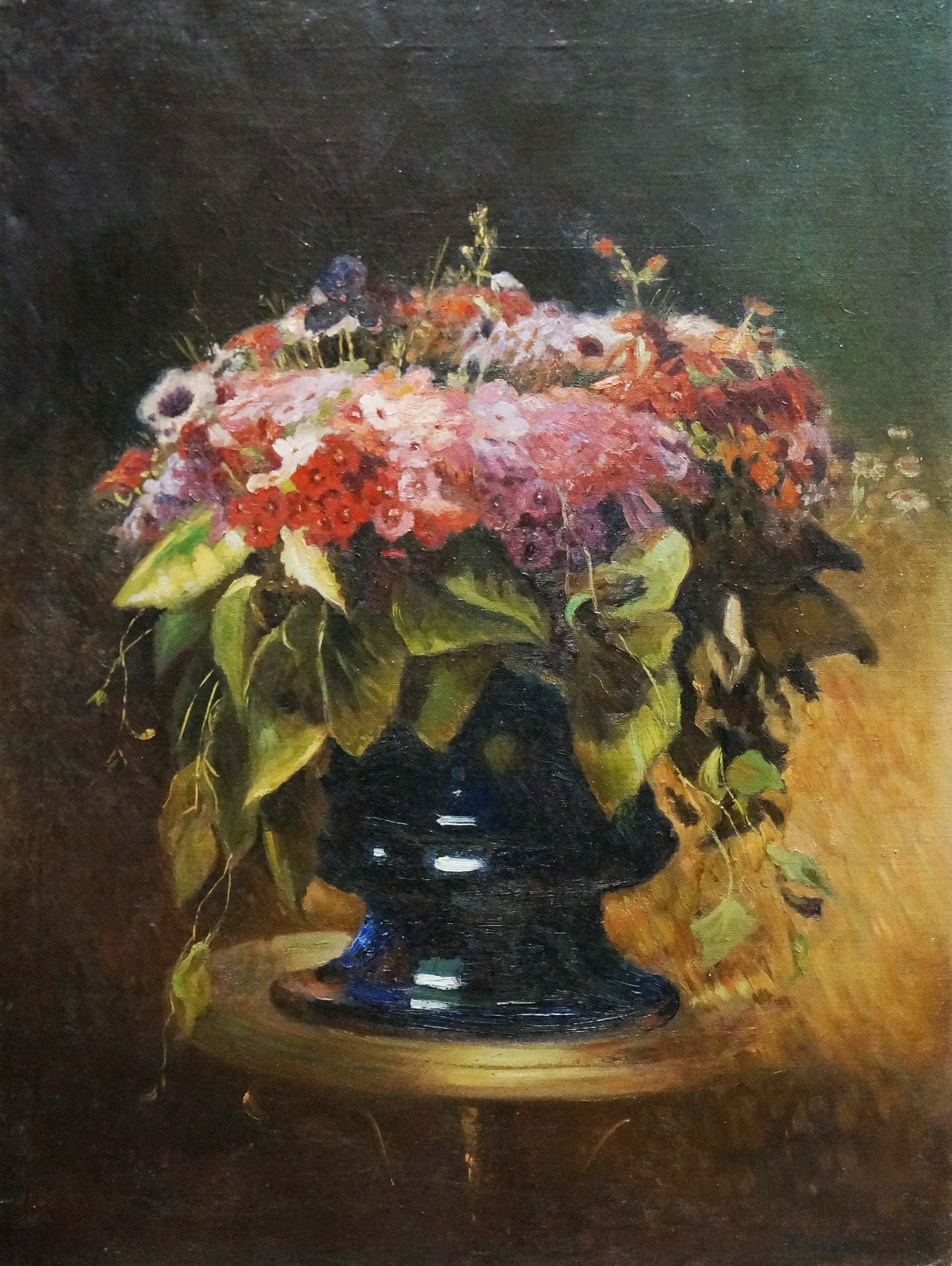 Oil painting Lush bouquet of flowers Komyakhov