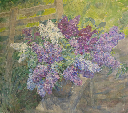 Oil painting Lilacs Dragomirova Nina Stepanovna