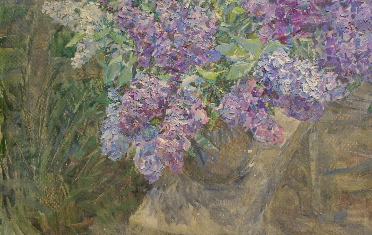 Oil painting Lilacs Dragomirova Nina Stepanovna