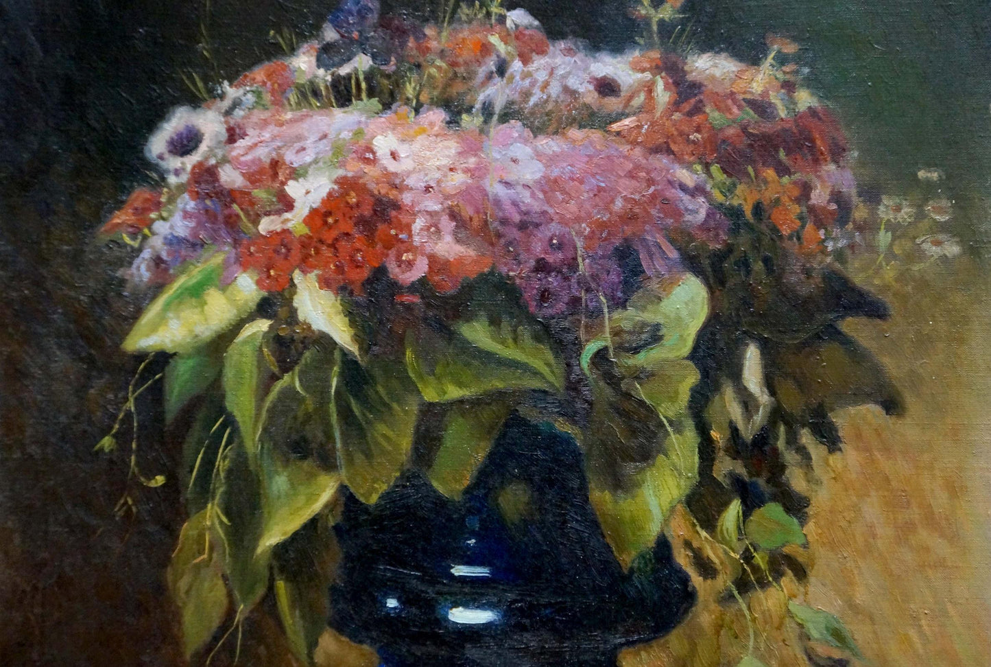 Oil painting Lush bouquet of flowers Komyakhov