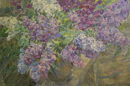 Oil painting Lilacs Dragomirova Nina Stepanovna