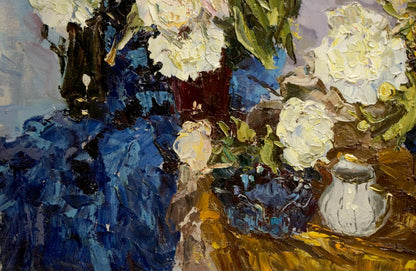 Oil painting White peonies Shapovalov Sergey Gavrilovich