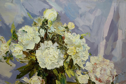 Oil painting White peonies Shapovalov Sergey Gavrilovich