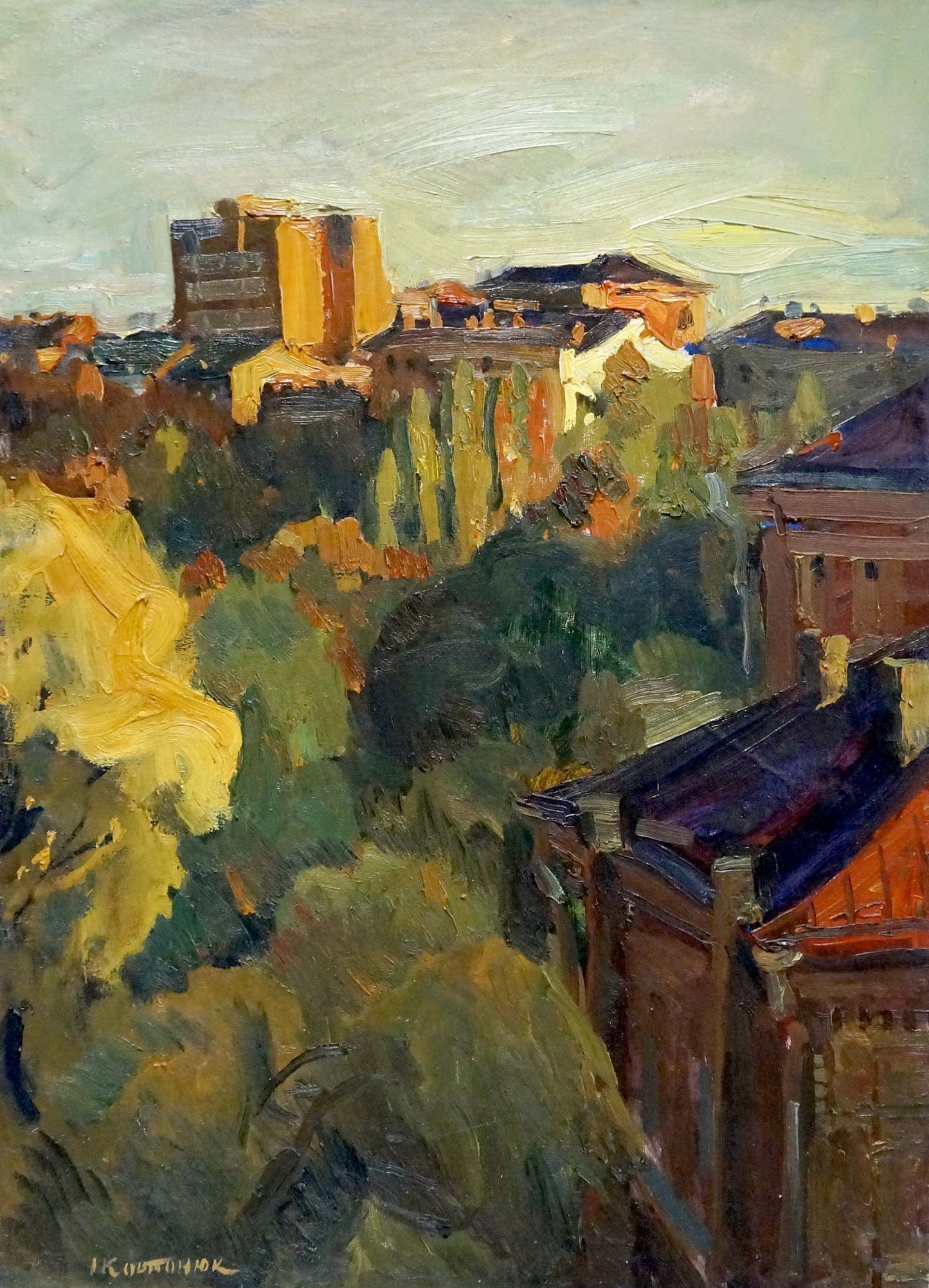 Oil painting Urban landscape Kovtonyuk Ivan Anan'yevich