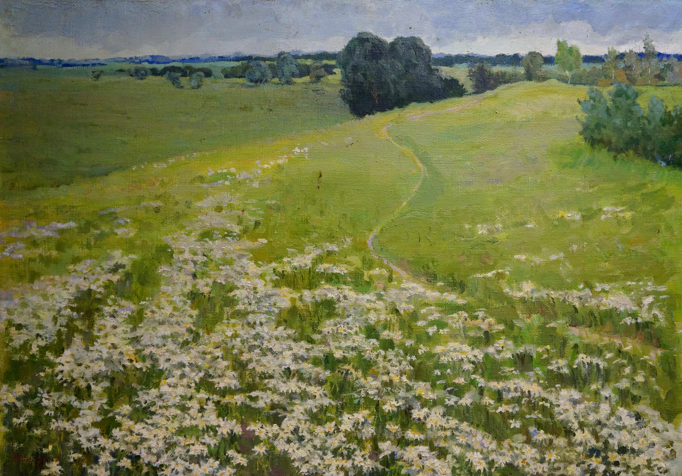 Oil painting Meadows landscape