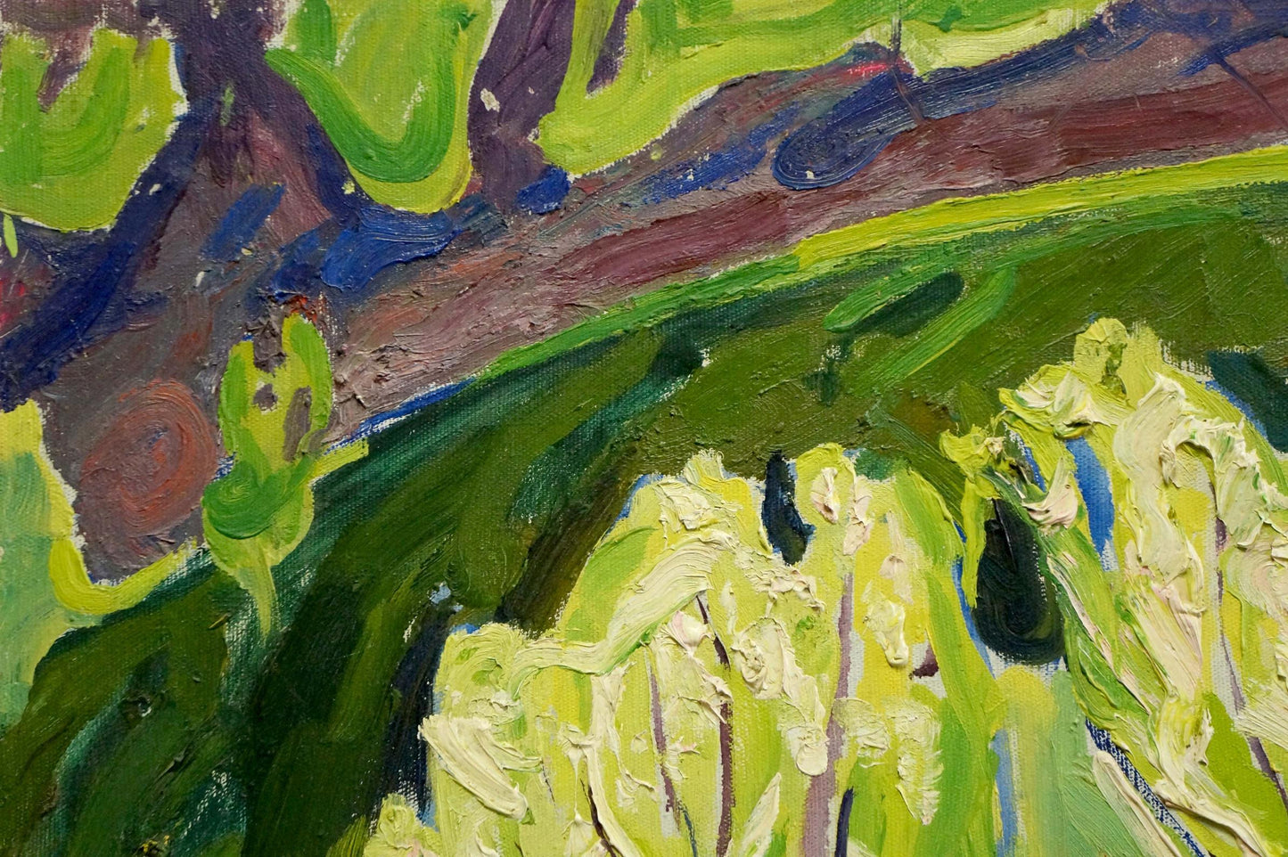 Abstract oil painting Springtime Arboretum Valentina Goncharenko