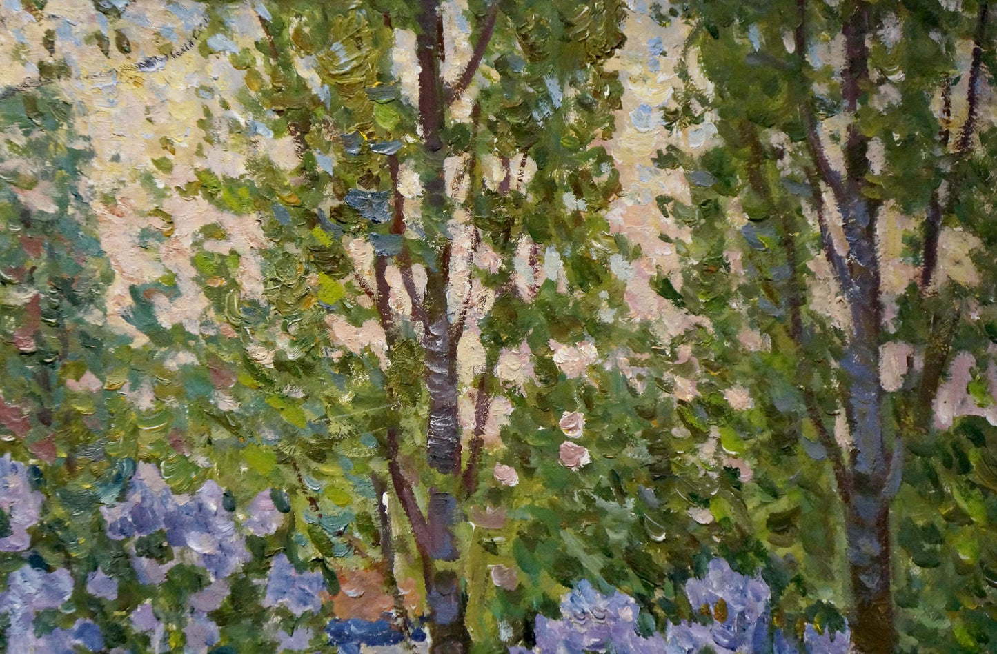 Oil painting Lilac blooms in the garden Konovalov Yuri Alexandrovich
