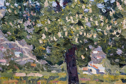 Oil painting Tree blossoms Konovalov Yuri Alexandrovich