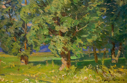 Oil painting Walk through the woods Khodchenko Lev Pavlovich