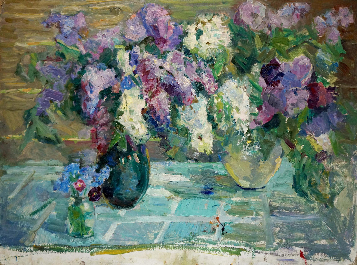 Oil painting Gift of lilac Vera Dovgalevskaya