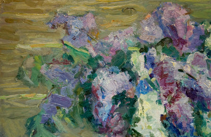 Oil painting Gift of lilac Vera Dovgalevskaya