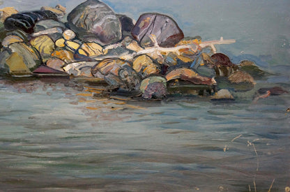 Oil painting On the shore