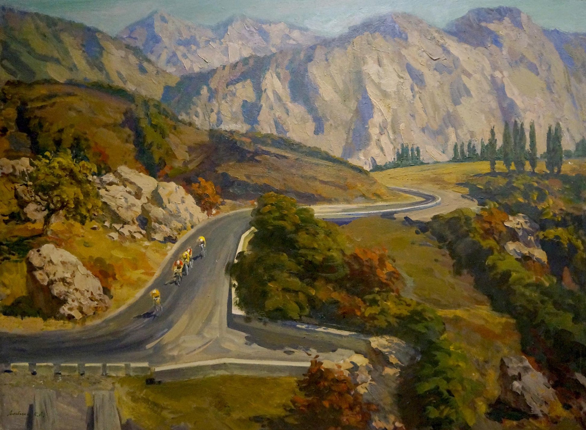 Oil painting Mountain landscape Litovchenko Boris Alexandrovich
