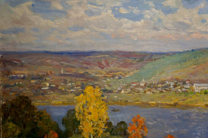 Oil painting Autumn landscape Minskiy Grigoriy Semenovich