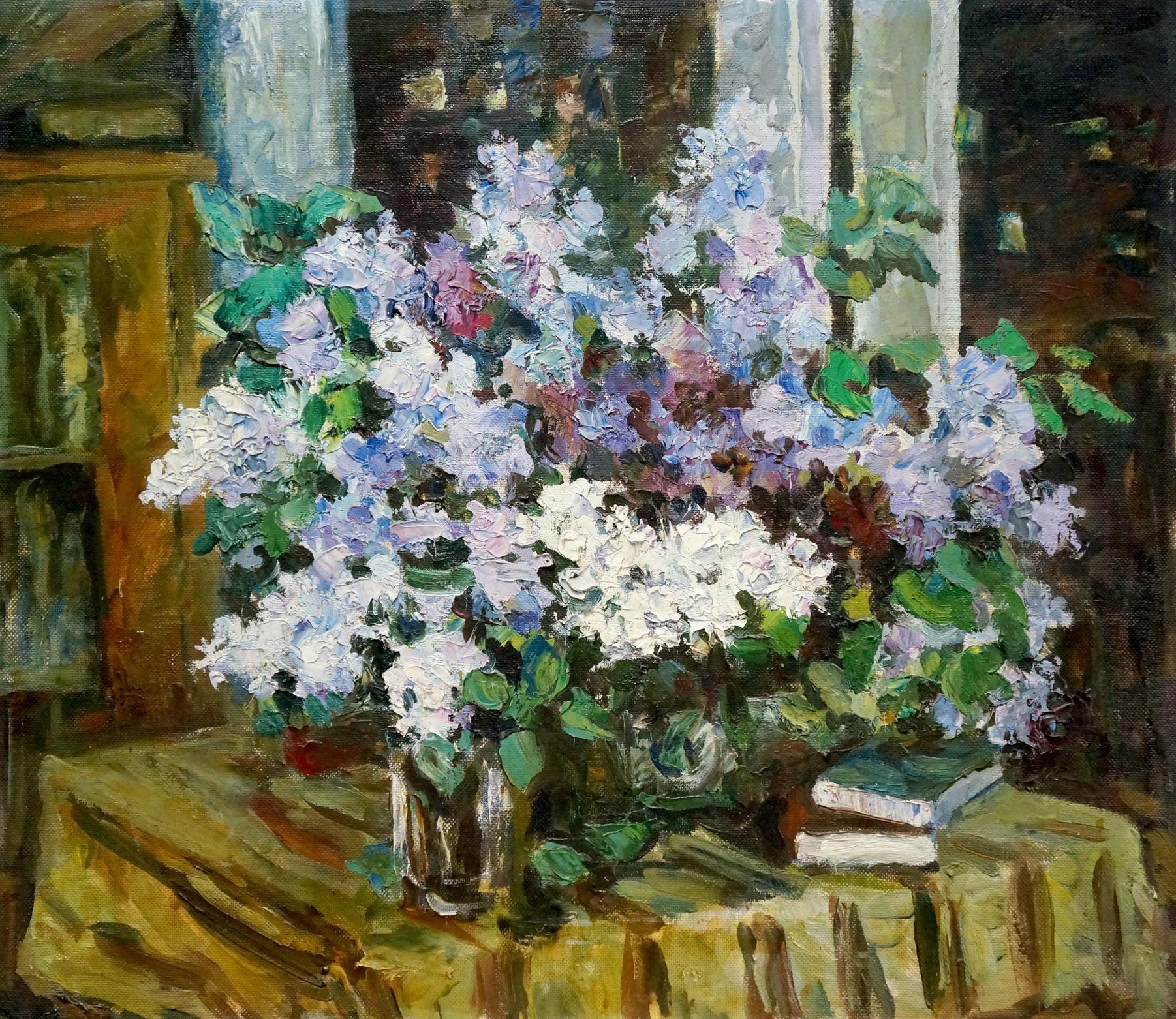 Oil painting Lilac bouquet Zhezher Anatoly Mikhailovich