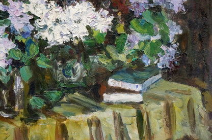 Oil painting Lilac bouquet Zhezher Anatoly Mikhailovich