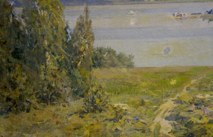 Oil painting By the evening Zemskov Lev Nikolaevich