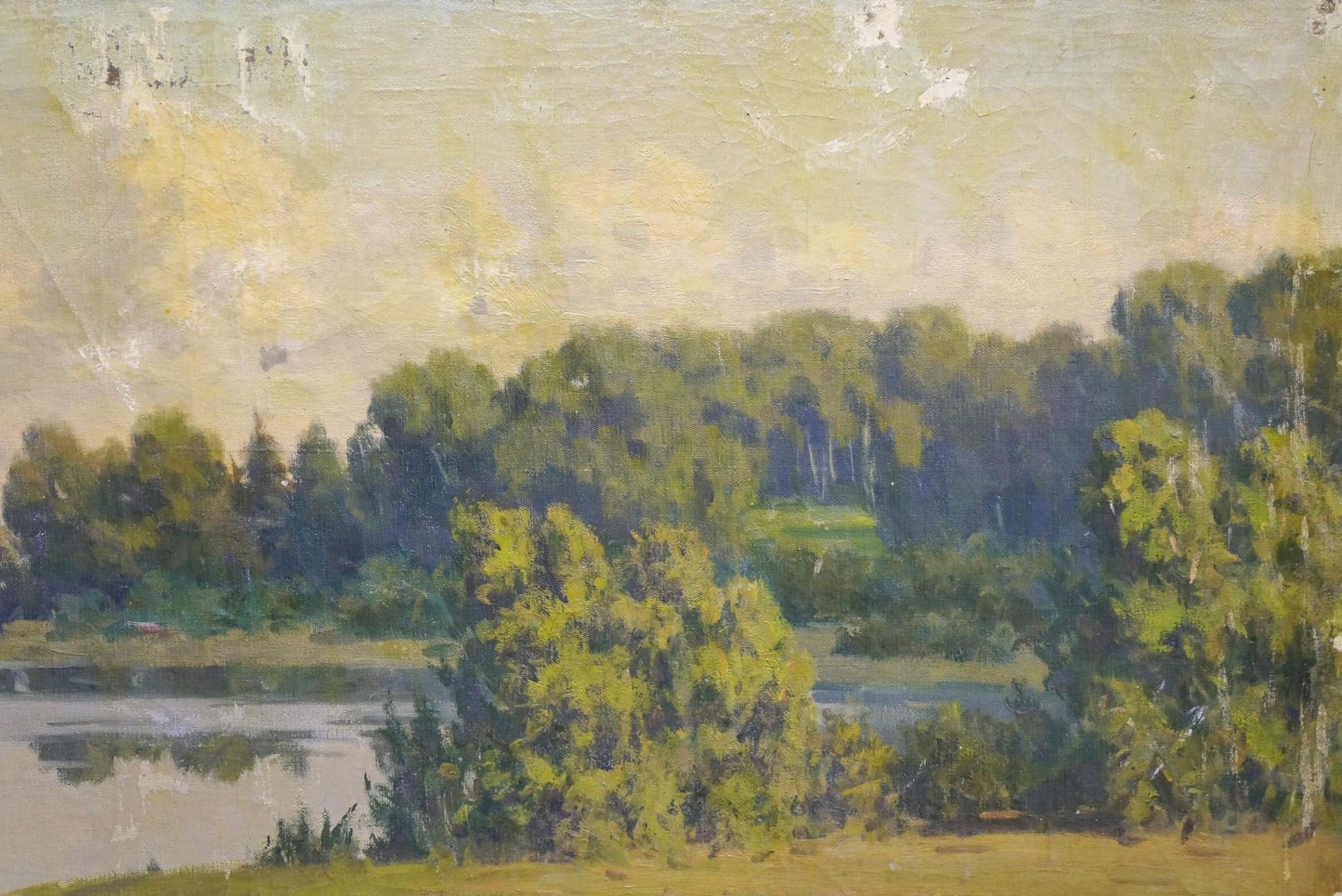 Oil painting By the evening Zemskov Lev Nikolaevich