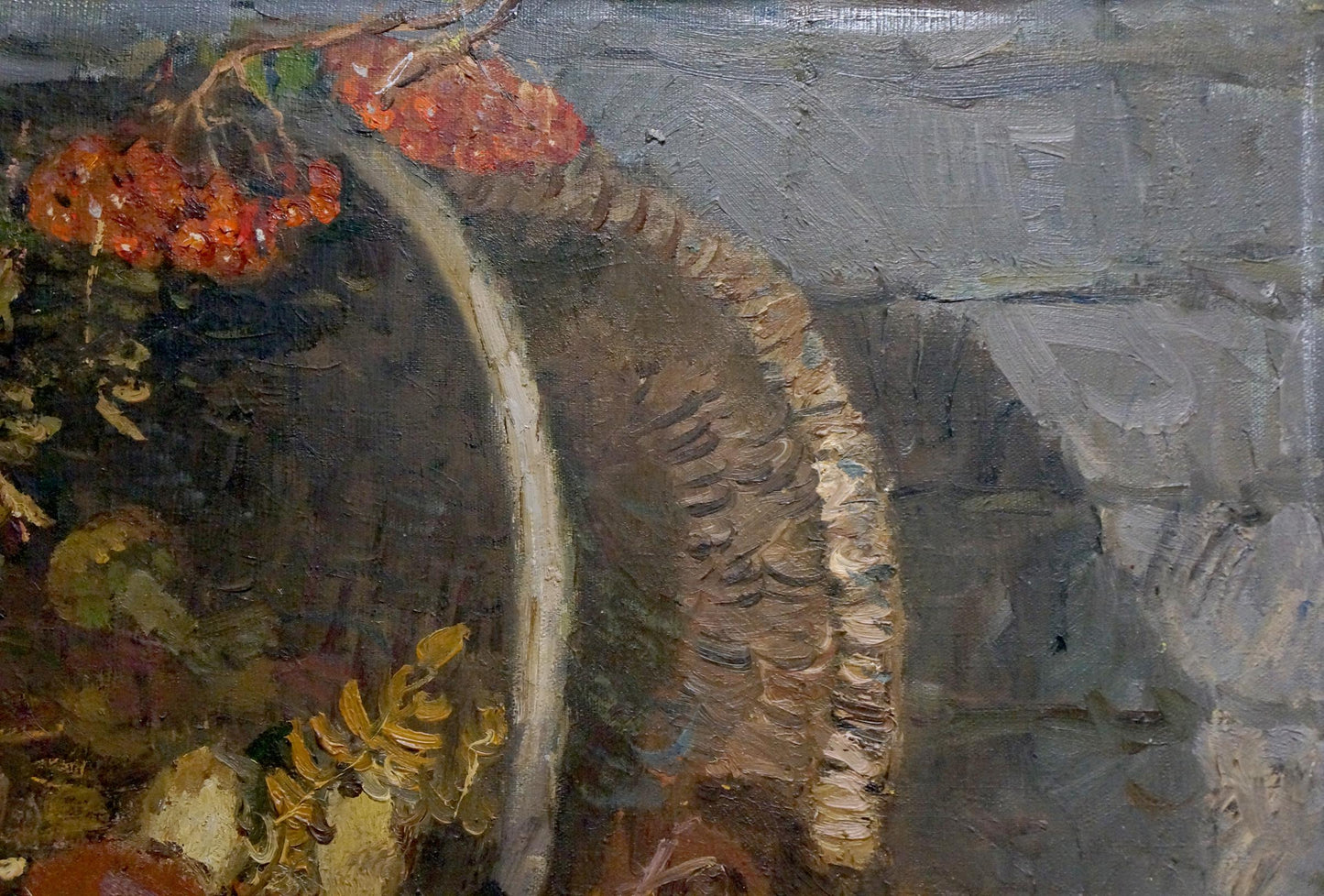 Oil painting Mushroom still life Mynka Alexander Fedorovich