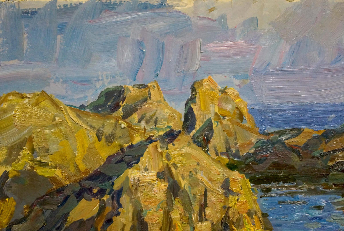 Oil painting Rocks in the sea Olkhov Vladimir Nikolaevich