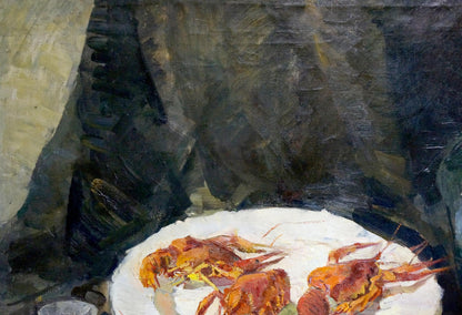 Oil painting Crayfish with beer Kerzhner Alexander Haskelevich