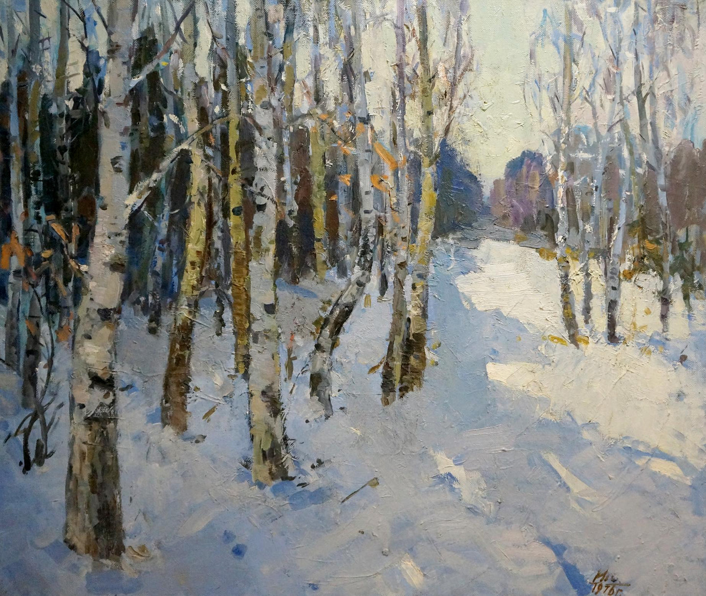 Oil painting Winter landscape Alishevich