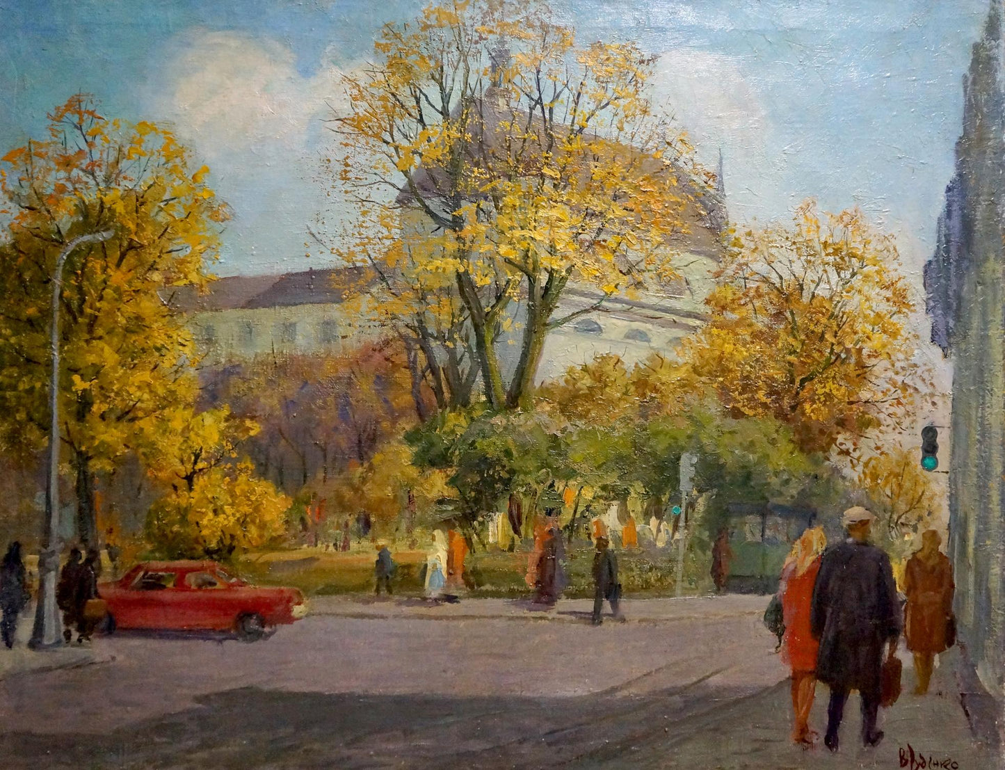 Oil painting City center Rudenko Vladimir Mikhailovich