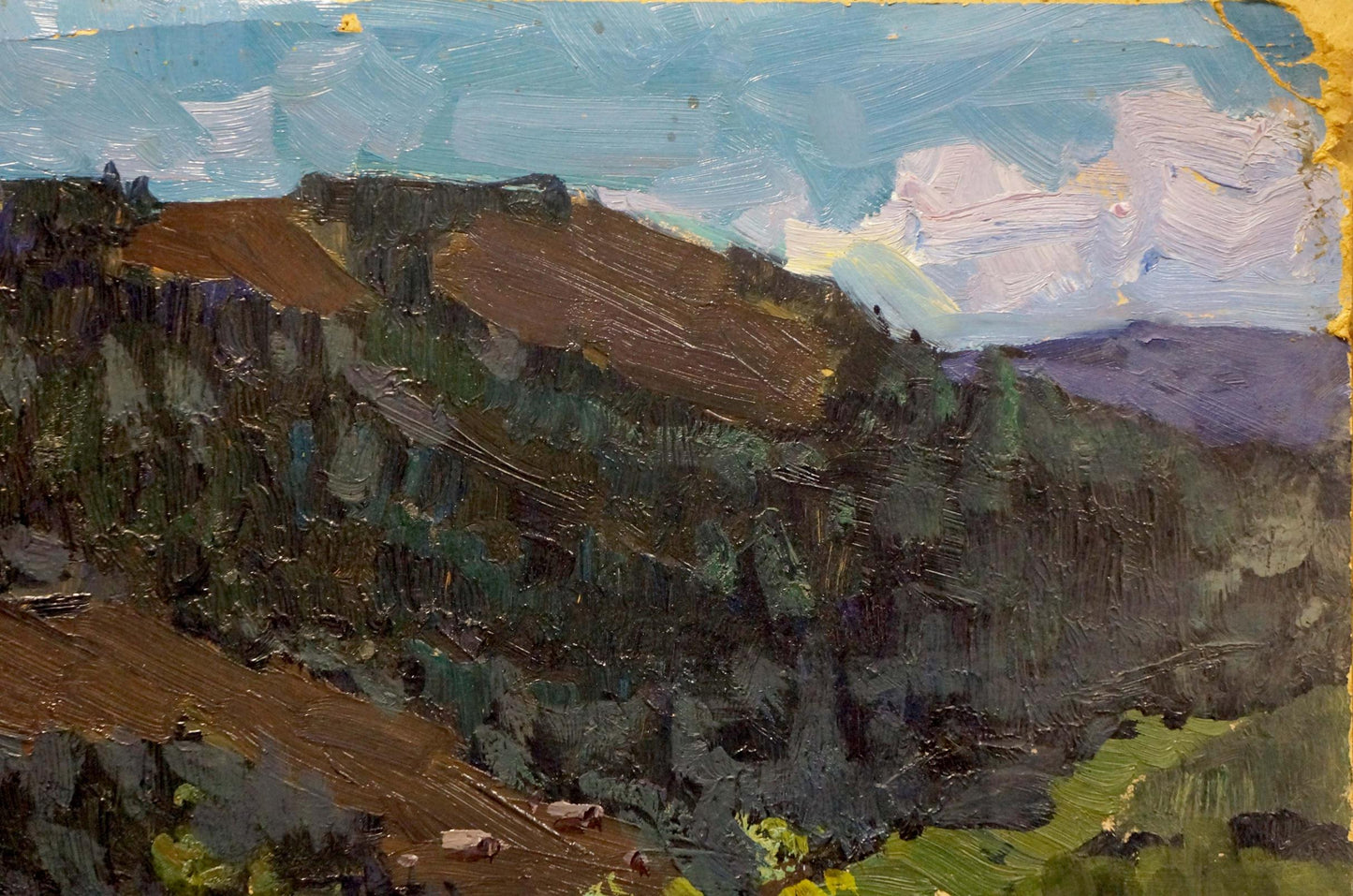 Oil painting Road to the mountains Fomin Anatoly Nikiforovich