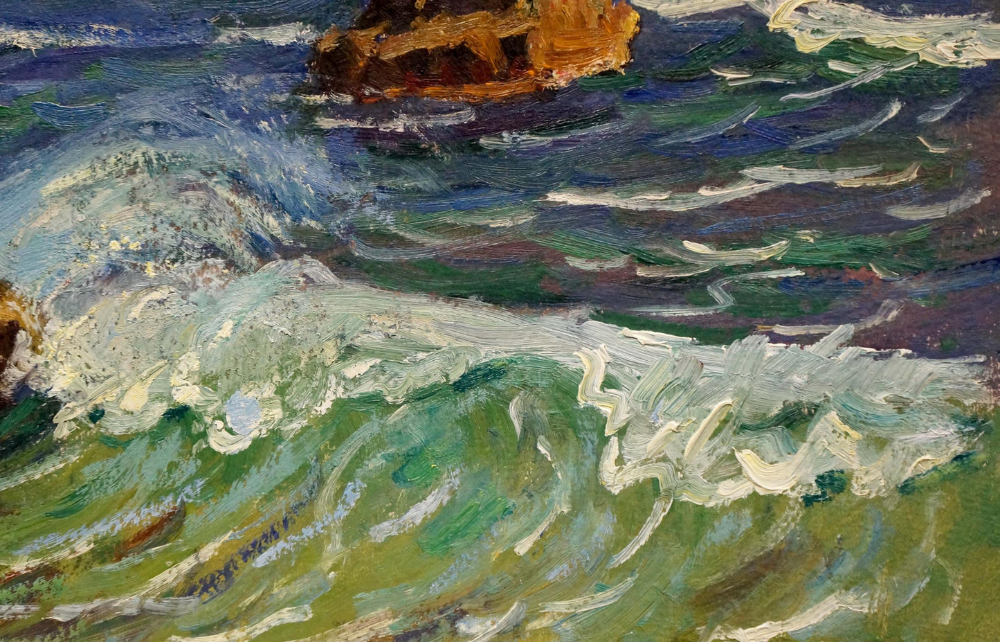 Oil painting Sea shore Gomolsky G.S.