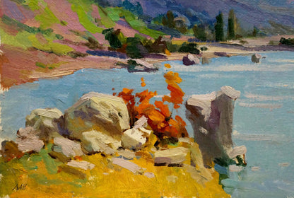 Oil painting Mountain landscape Levichev Anatoliy Vasil'yevich