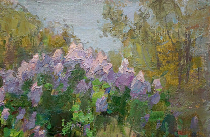 Oil painting Lilac blooms Olkhov Vladimir Nikolaevich