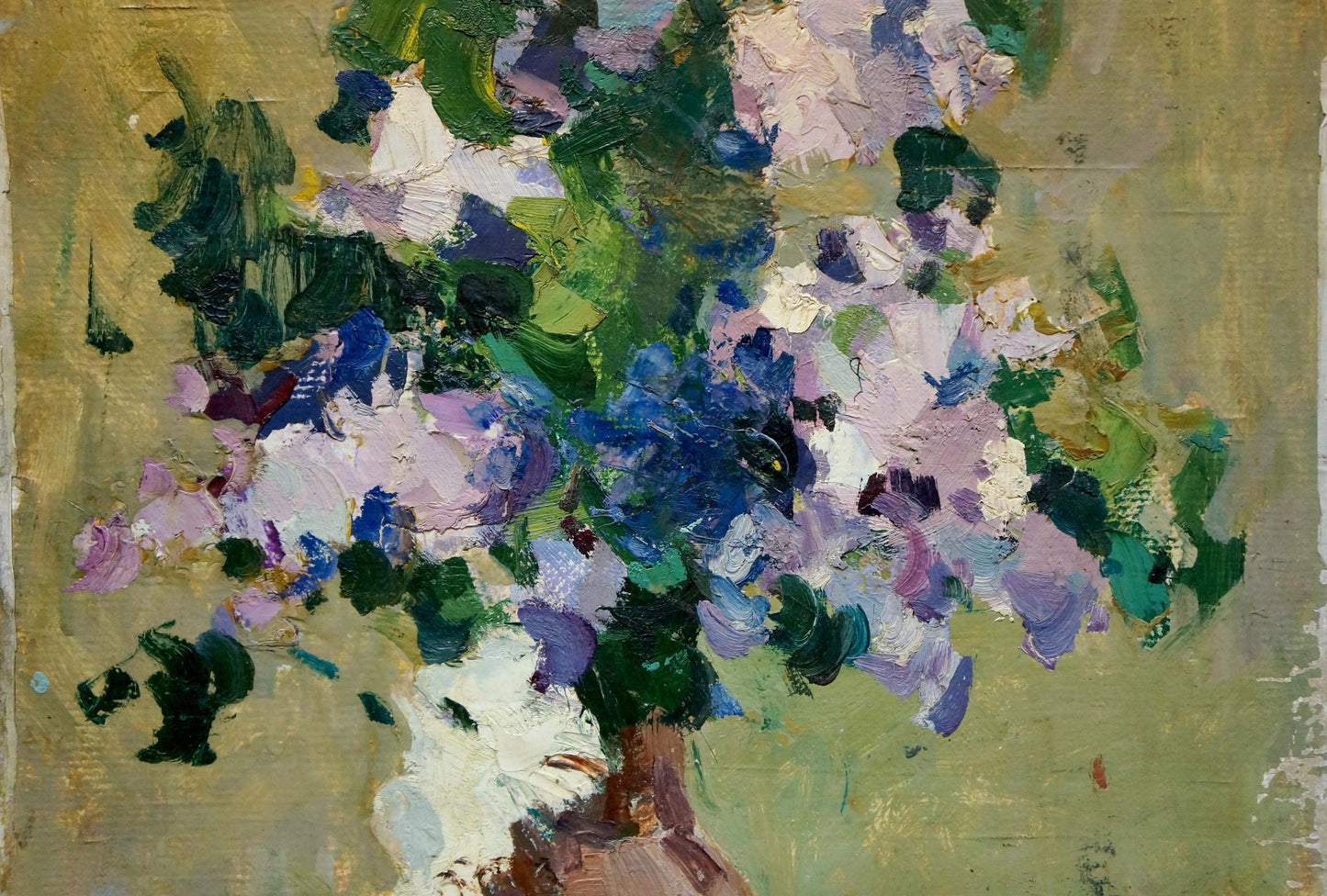 Oil painting Lilac bouquet Andrey Gennadievich Pozdeev