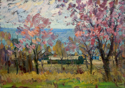 Oil painting Spring Kolomoitsev Petr Mikhailovich