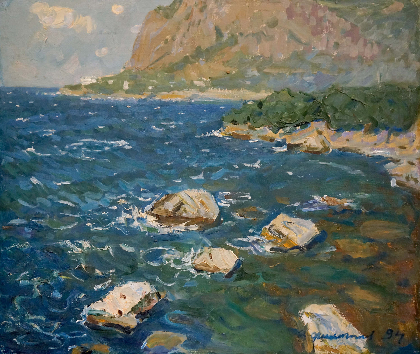 Oil painting Rocky shore Filippov Z. I.