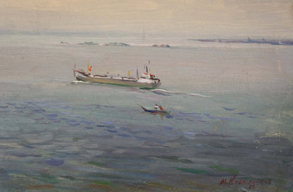 Oil painting Evening on the Volga Kobylenkov Mikhail Vasilievich