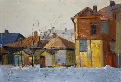 Oil painting Urban landscape